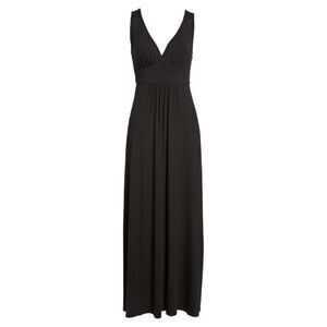 loveappella v-neck jersey maxi dress | Dresses | Loveappella Vneck Black M xx18Dec25